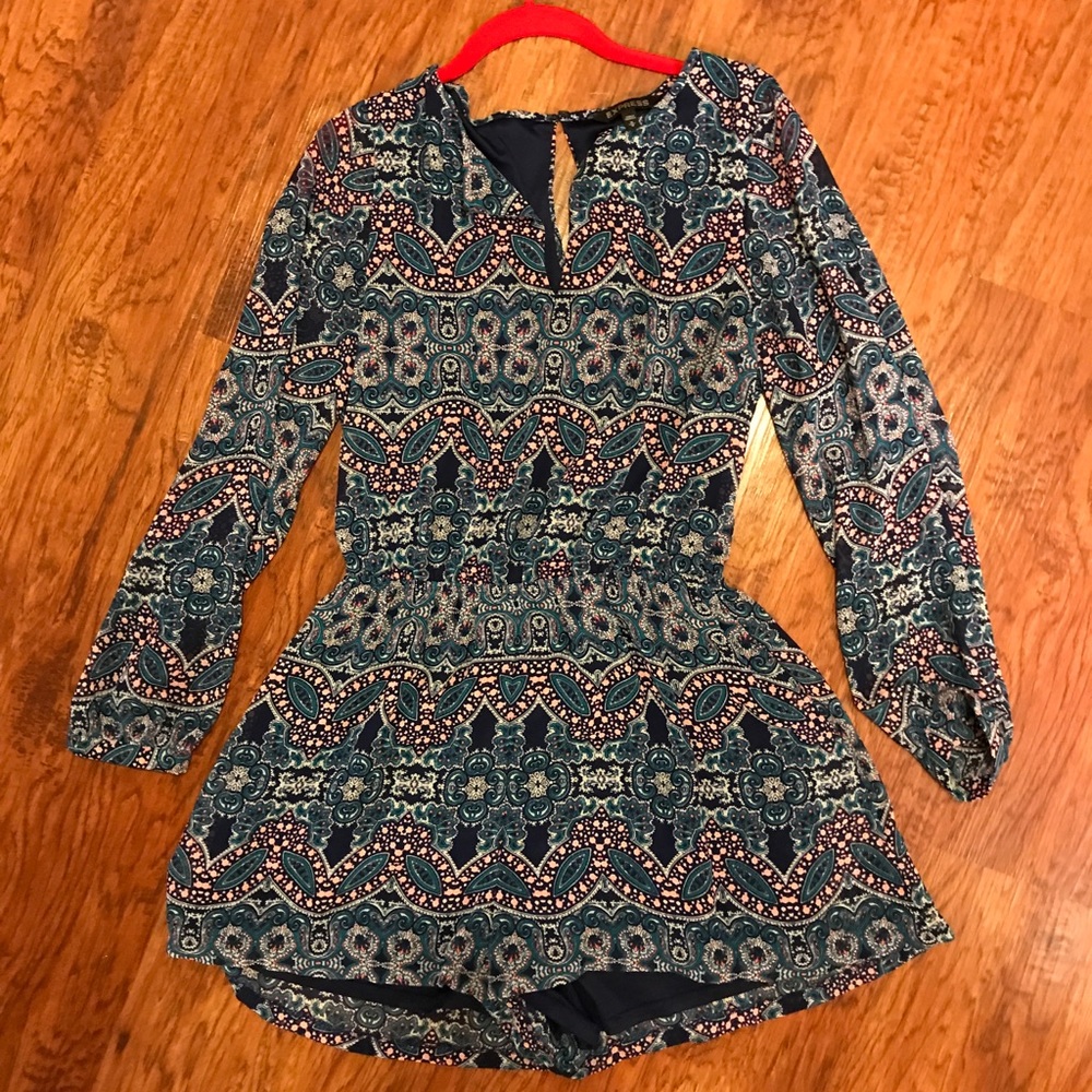 Express Paisley Open back Romper